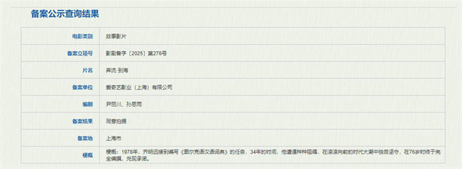 《奔流·到海》立项 《出走的决心》导演尹丽川执笔-起点剧情网