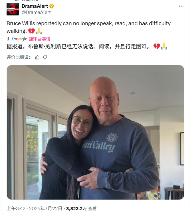 令人哀叹！70岁的布鲁斯·威利斯已无法说话和走路-起点剧情网