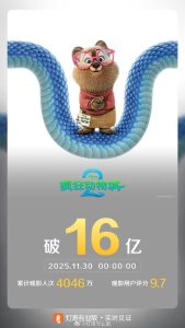 票房已超前作！《疯狂动物城2》成中国进口动画影史冠军-起点剧情网